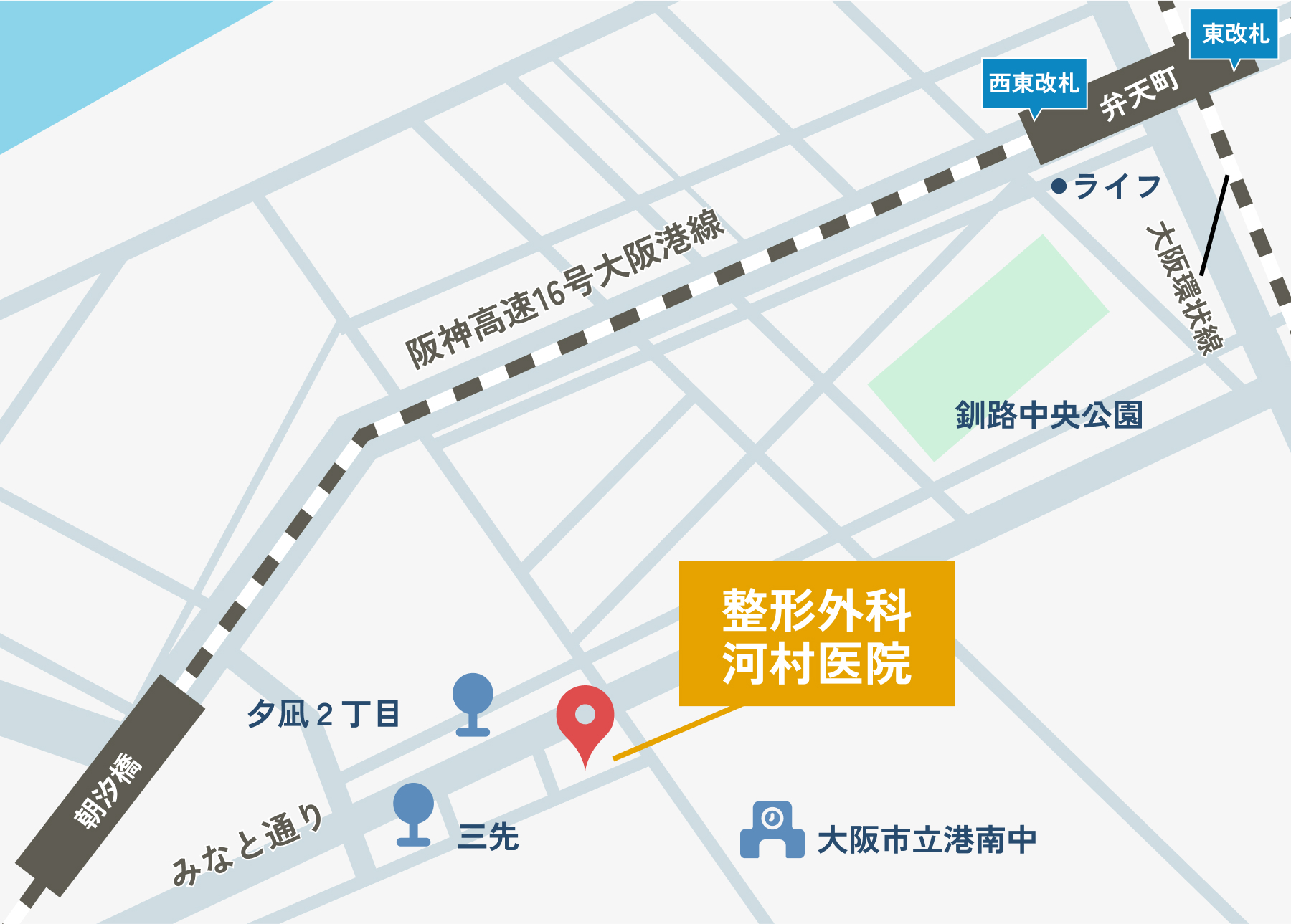 整形外科河村医院のアクセスマップ